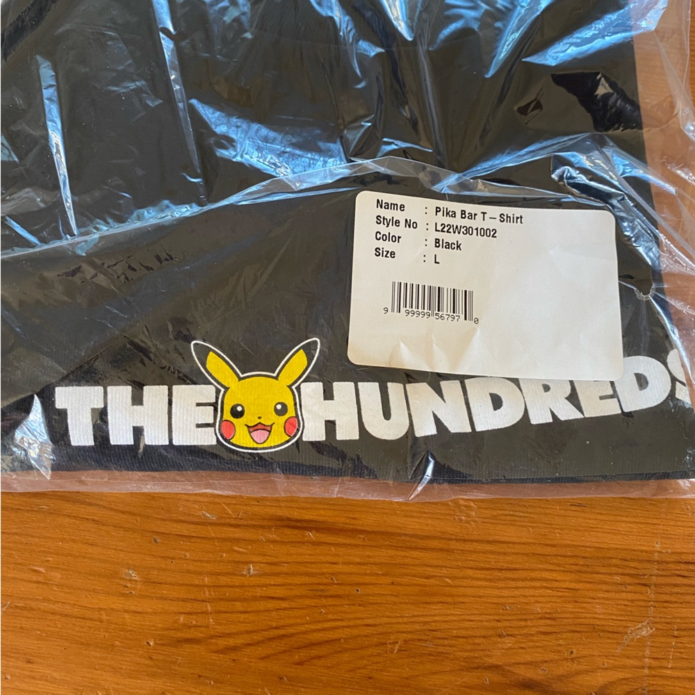 The Hundreds x Pokemon Pikachu Pika Bar Logo T Shirt Black Size Large